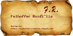 Felhoffer Rozália névjegykártya